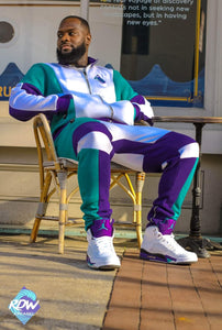 Teal, Purple & White Track Suit