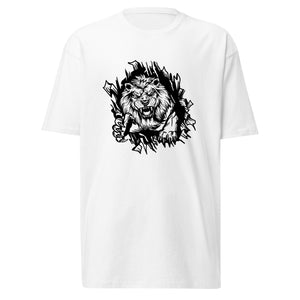 (Heart Of A Lion) Men’s premium heavyweight tee