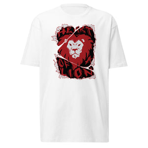 (Heart Of A Lion) Men’s premium heavyweight tee