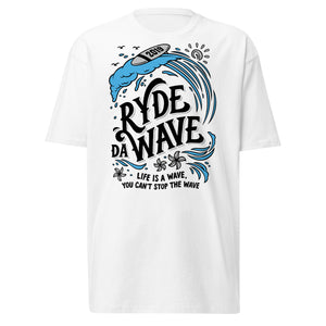 (Life Is A Wave) Men’s premium heavyweight tee