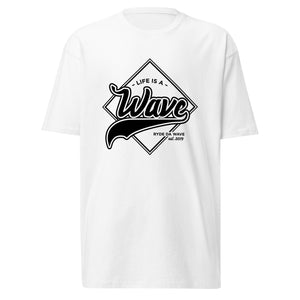 (Life Is A Wave) Men’s premium heavyweight tee